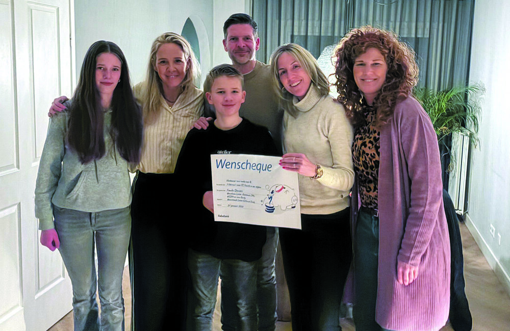 Wenscheque voor Roy, Anjuska, Sem en Lieke